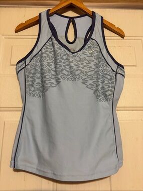 Nike Light Blue Tank Top with Dark Navy Trim